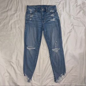 American Eagle hi-rise cropped jean